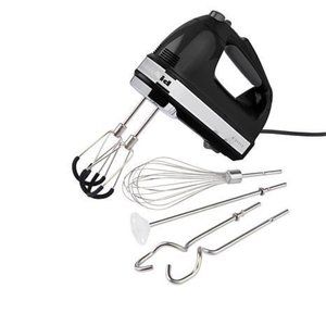 glossy ONYX BLACK KitchenAid Soft Start 9-Speed Hand Mixer w/ Flex Edge Beaters